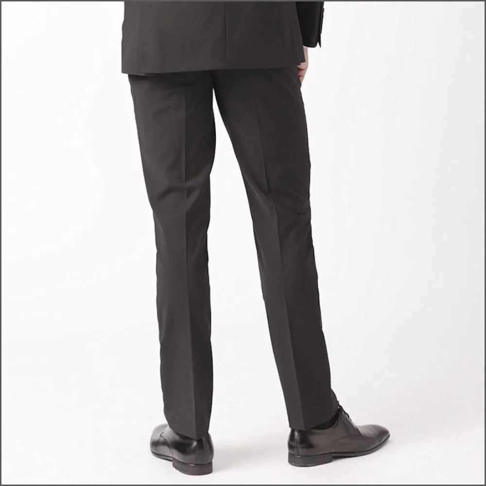 Brook Taverner Cassino Black Fashion Fit Washable Crease Resistant Suit***