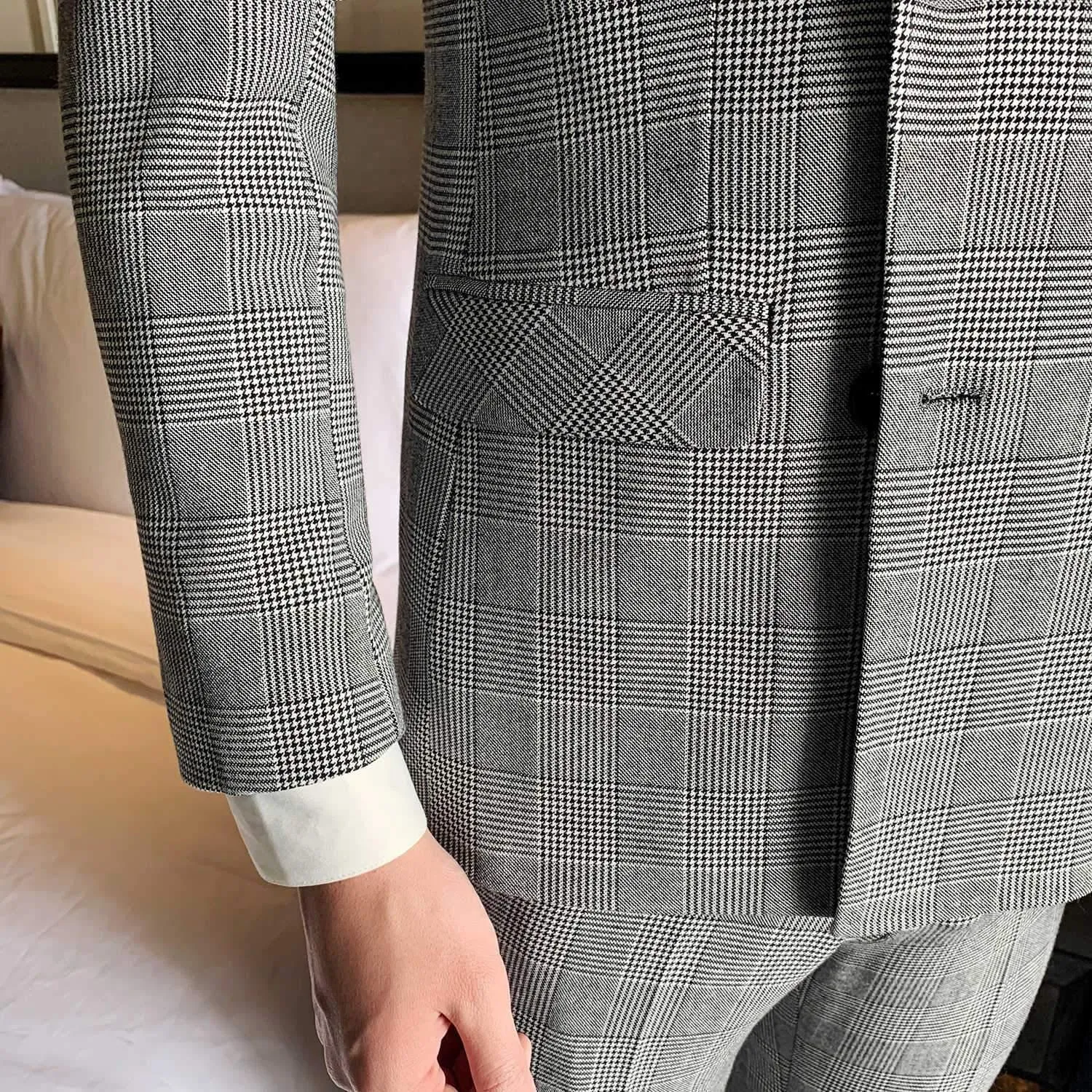 Plaid Double Breasted Three Piece Suit