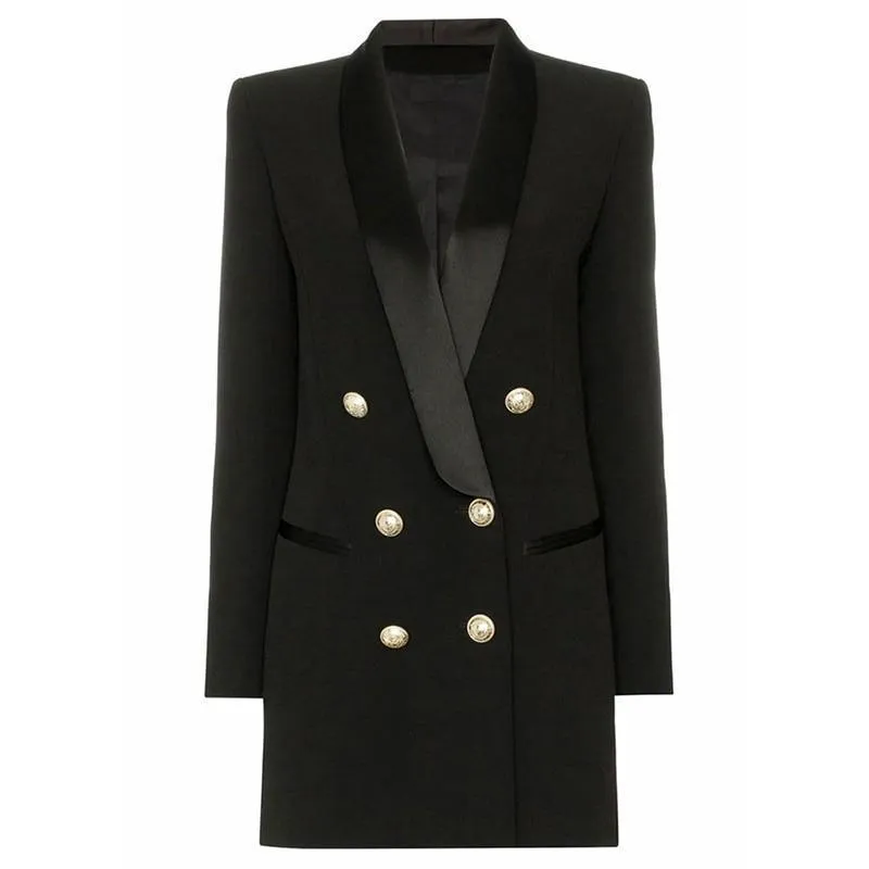 Tuxedo Blazer Dress- Double Breasted