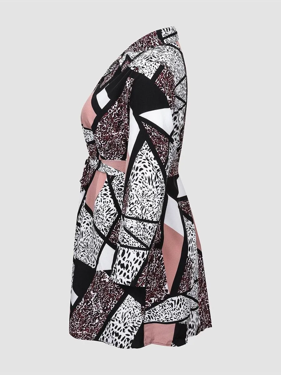 Printed Party Dress - Plus Size