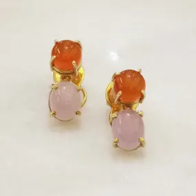 Carnelian & Kunzite Separates Earrings