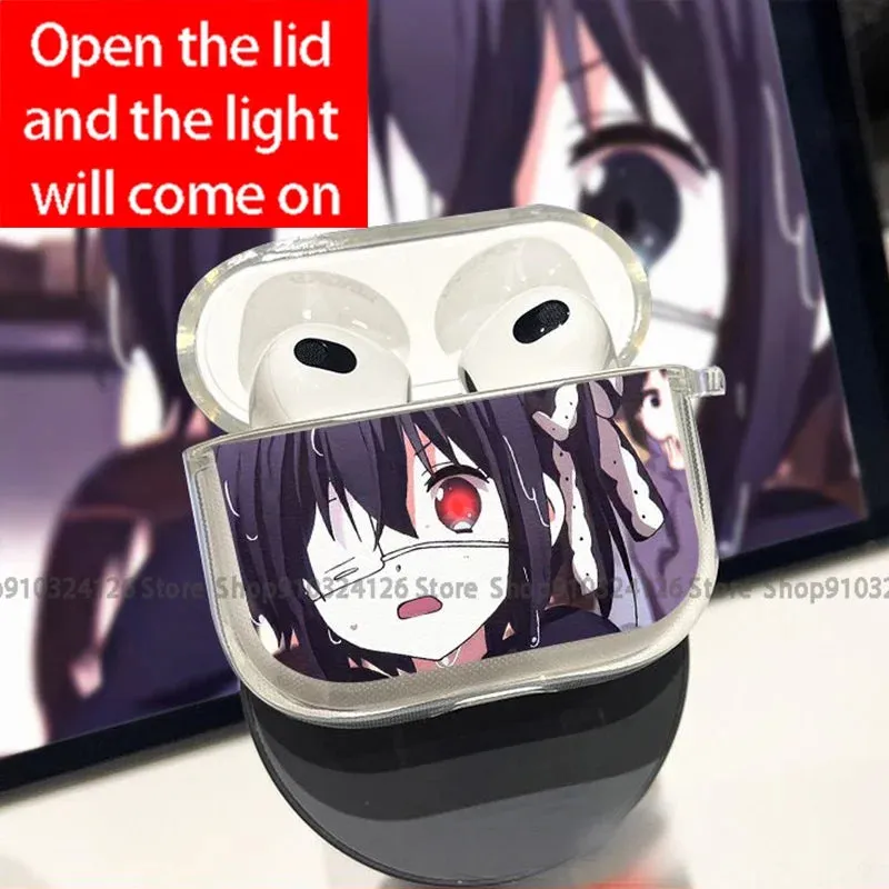 Anime Takanashi Rikka Phone Case For Airpods Pro 3 2 1 Pro Transparent Cartoon Earphone Case Soft Cute Airpod Cover