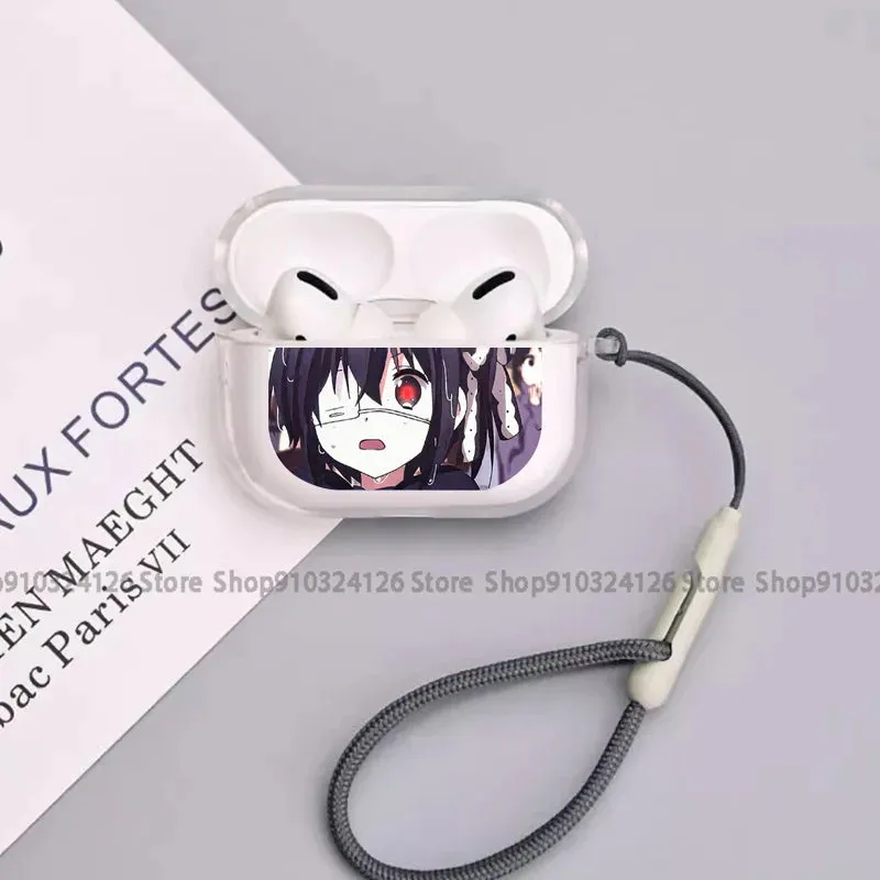 Anime Takanashi Rikka Phone Case For Airpods Pro 3 2 1 Pro Transparent Cartoon Earphone Case Soft Cute Airpod Cover