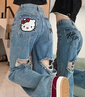 Cartoon Girl Jeans Pants PN6172