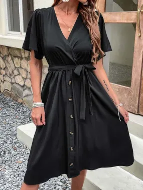 Casual Short Women Midi Dress