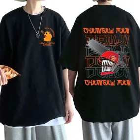 Chainsaw Man Denji Pochita Casual Anime T-Shirt Short High Quality