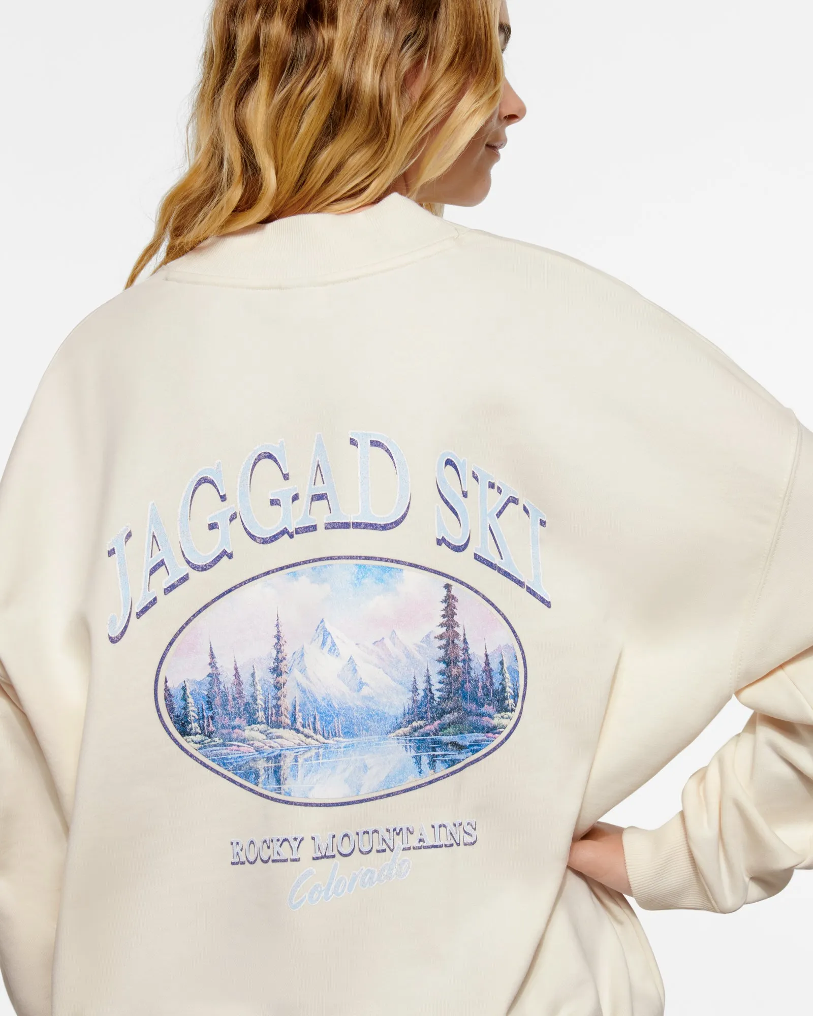 ROCKY MOUNTAINS V-NECK SWEATER  SWAN WHITE