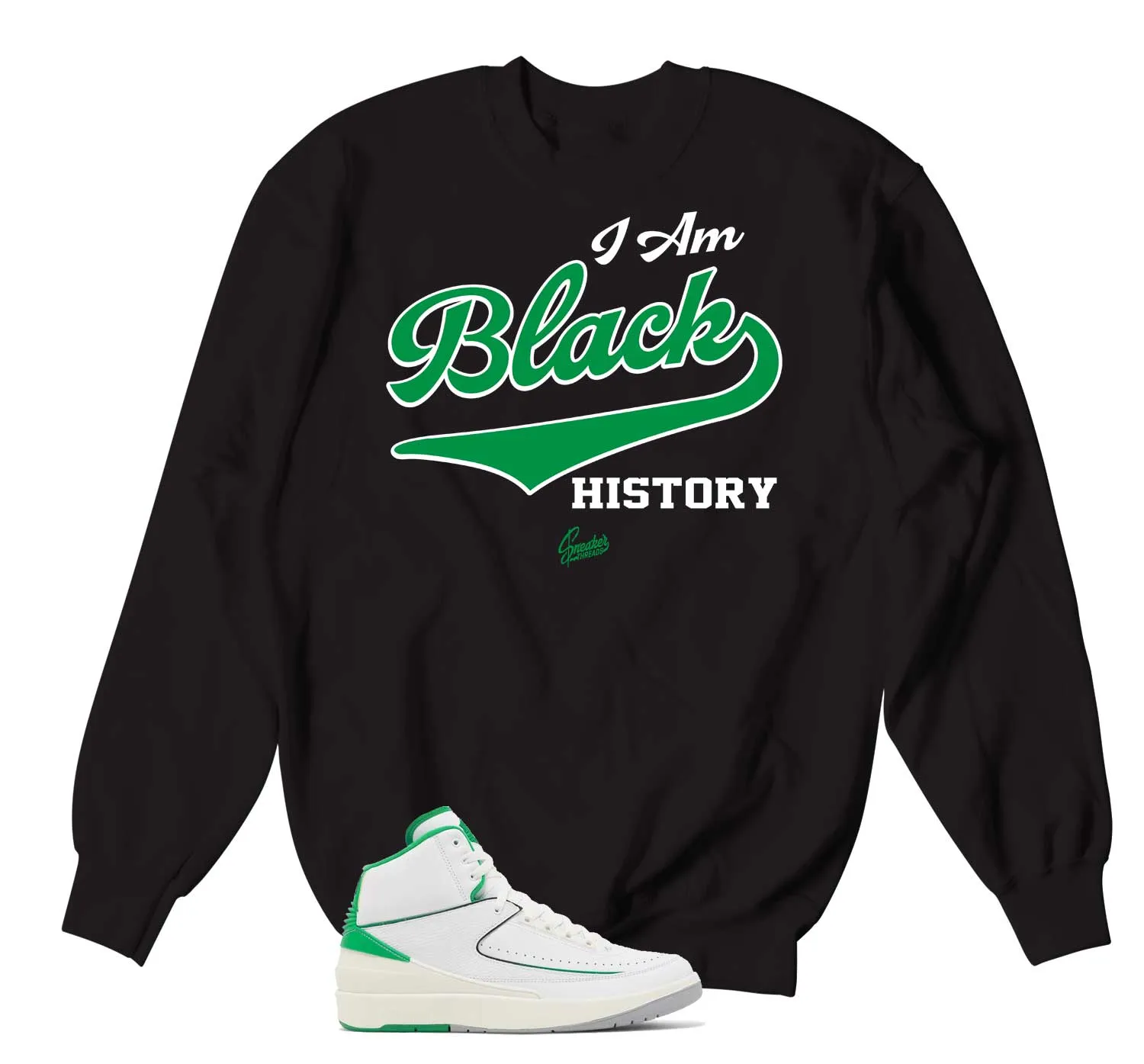 Retro 2 Lucky Green Sweater - I Am - Black