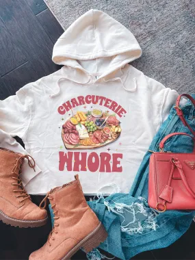 Charcuterie Wh--e Cropped Hoodie