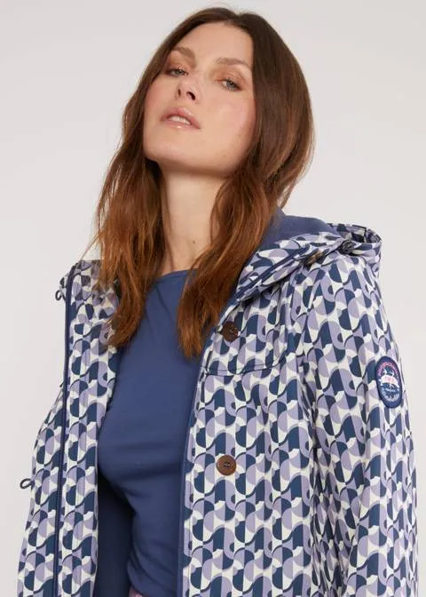 Blutsgeschwister Blue Romantic Mosaic Wild Weather Long Anorak