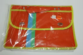 Colorful 80's Red Blue Green Yellow Striped Twist Lock Hand Bag