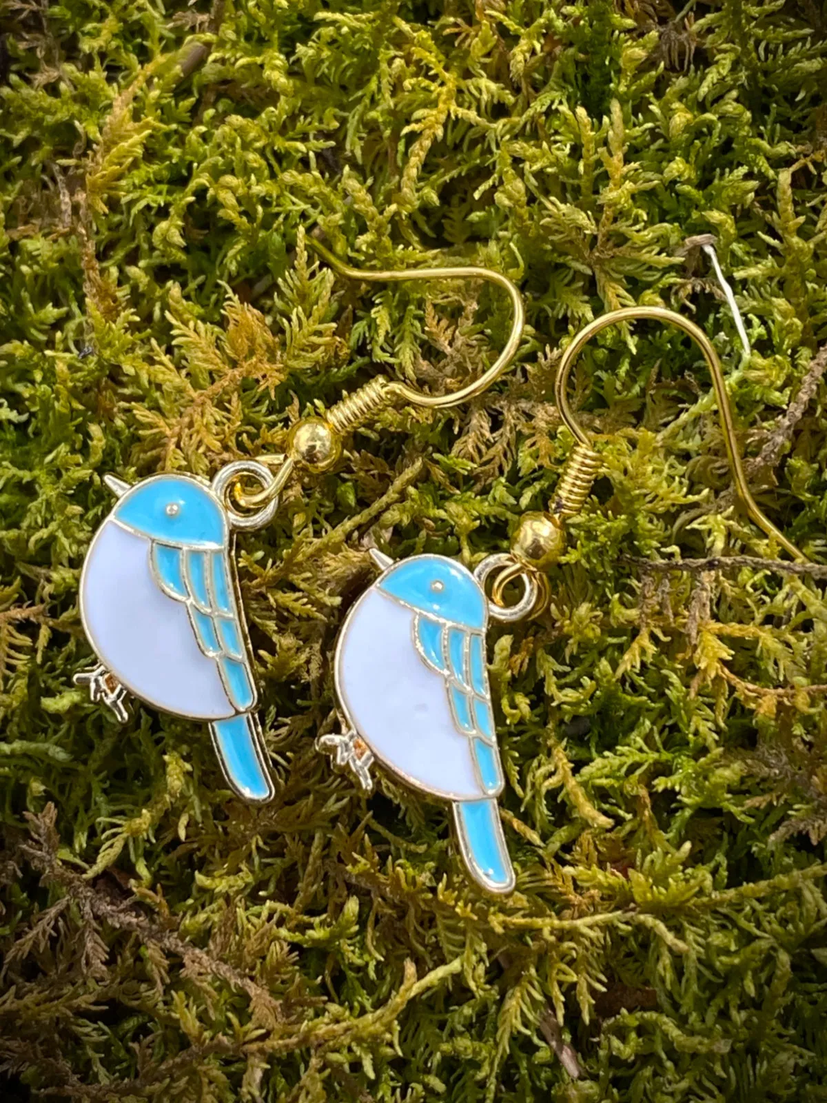 Blue Bird Enamel Dangles