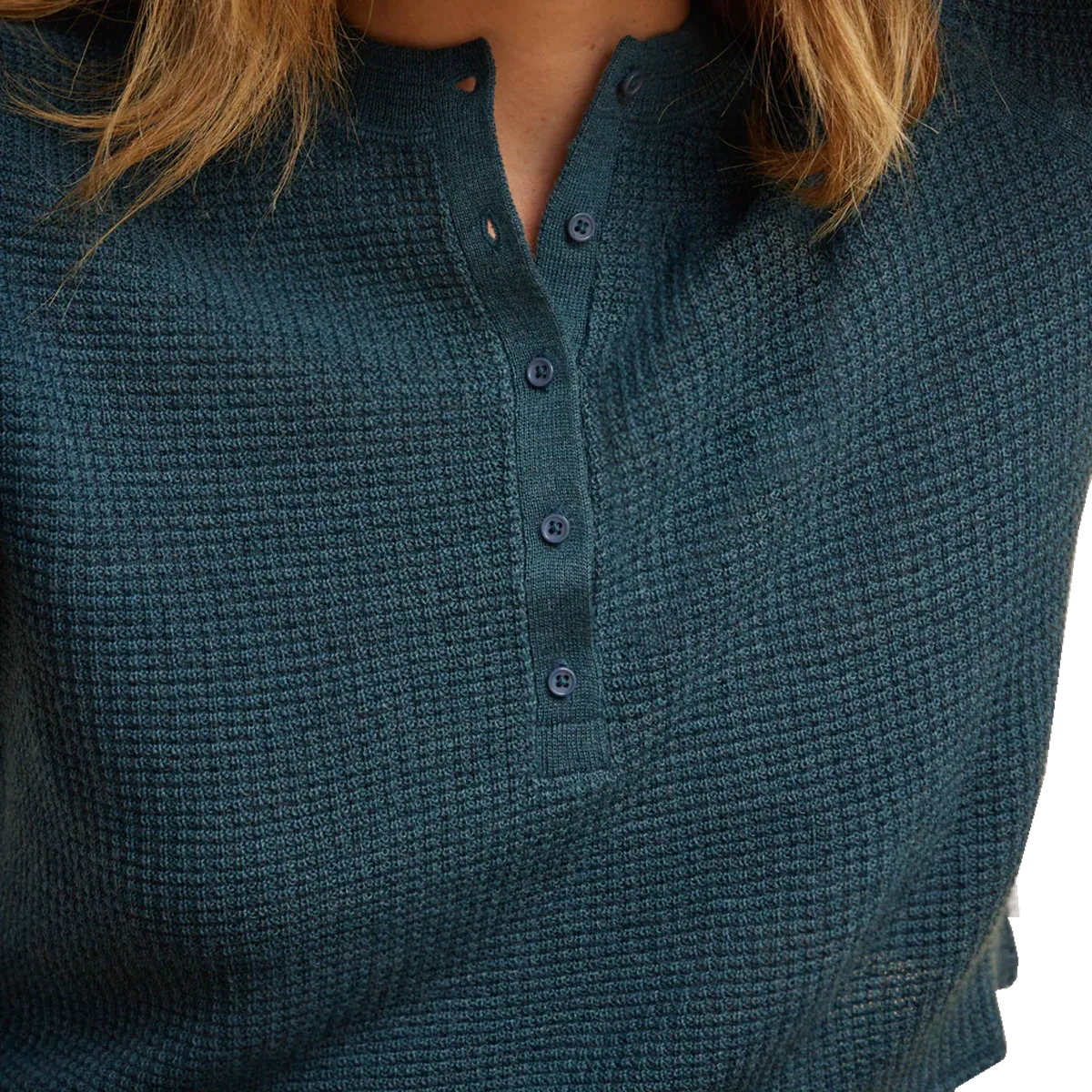 Women's Well Worn Thermal Long Sleeve Henley