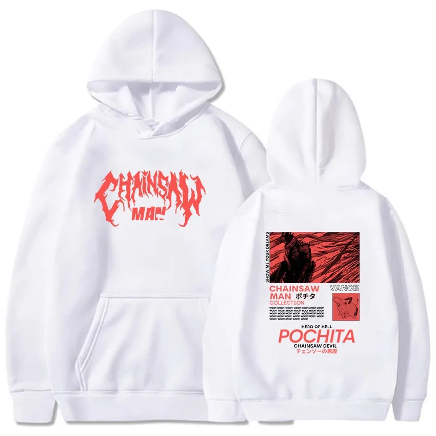 Chainsaw Man Pochita Cool Power Anime Hoodie High Quality