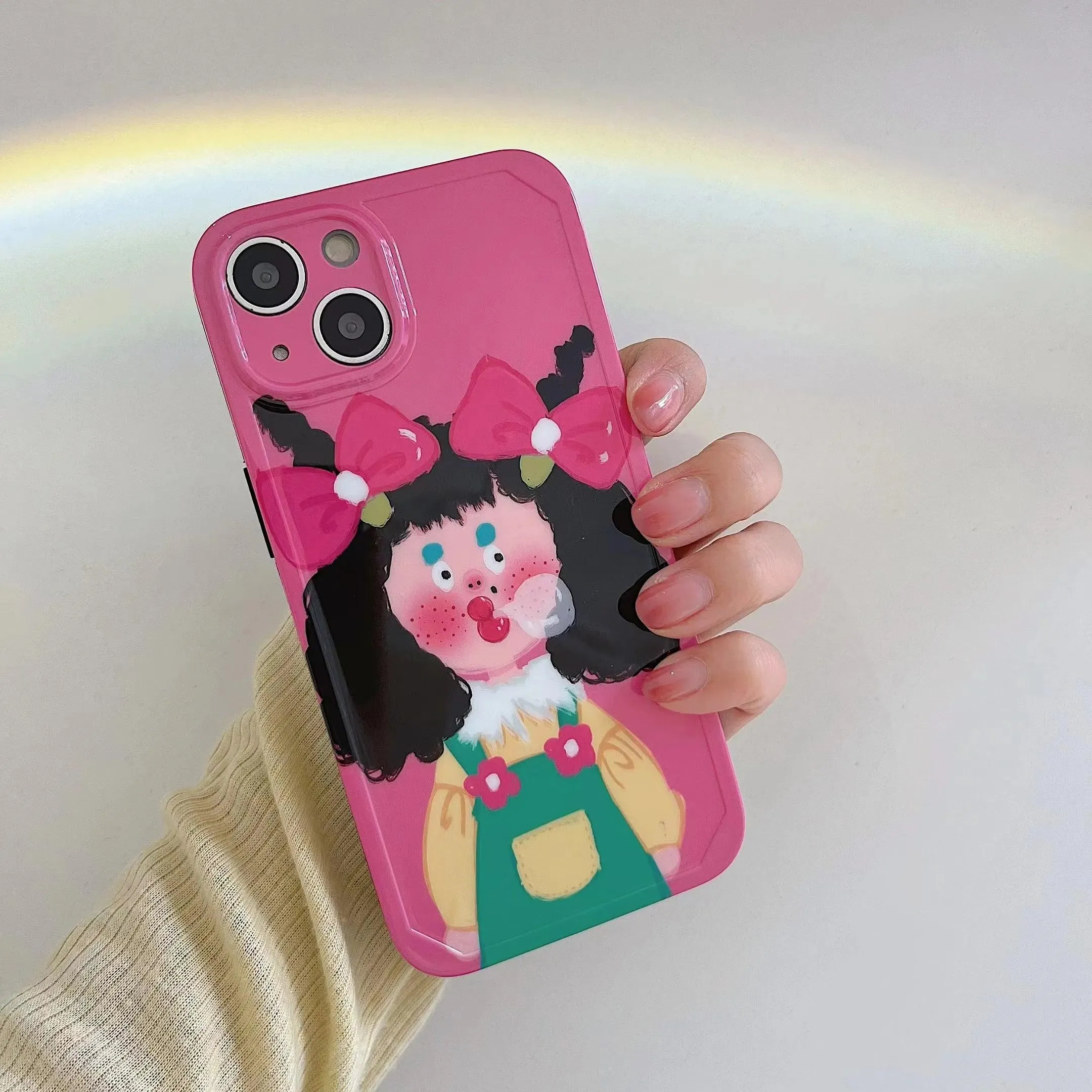 Cute Lovely Funny Girl Phone Case for iPhone 14, 13, 12, 11 Pro Max, 6, 7, 8 Plus, X, XR, XS Max