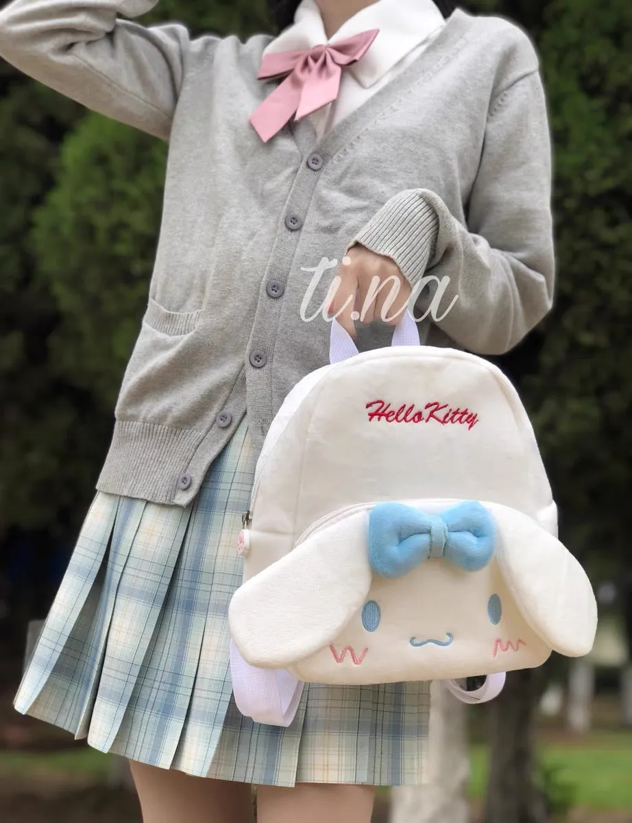 CUTE “HELLO KITTY & KUROMI” CARTOON PLUSH BACKPACK BY70098