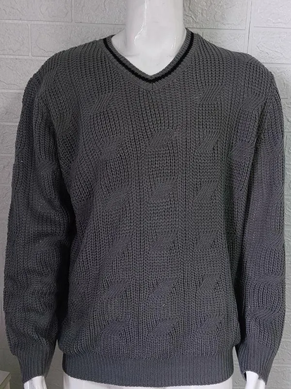 V-Neck Slim Fit Men Pullover Sweater