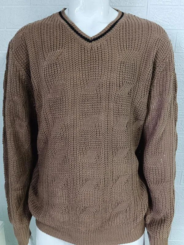 V-Neck Slim Fit Men Pullover Sweater