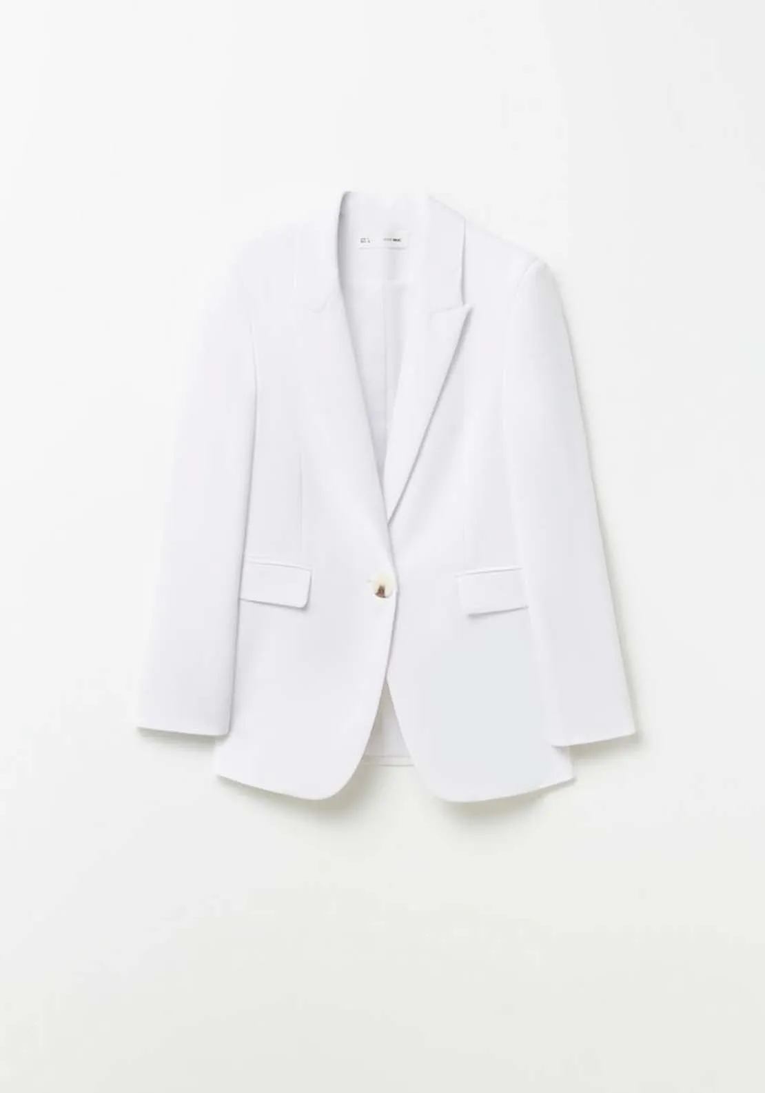 Plain Blazer Button - White