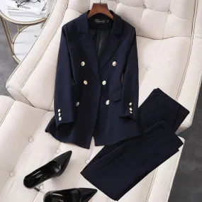 Double-Breasted Pantsuit For Women