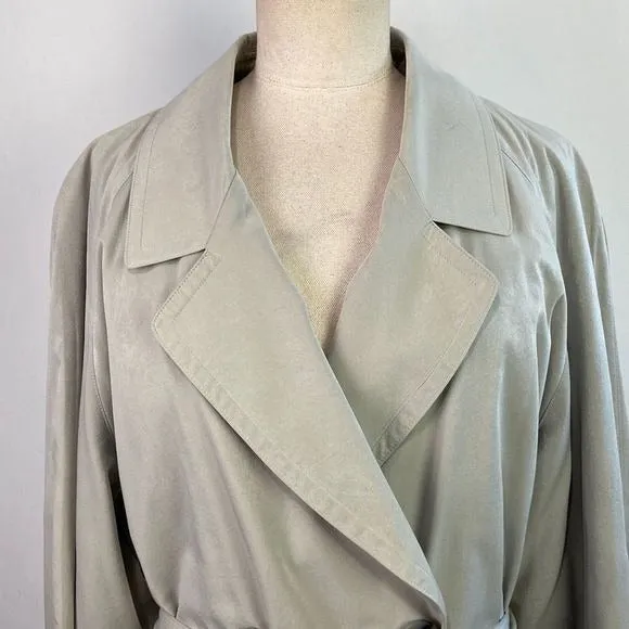 Burberry TanWool Lined Trench Jacket