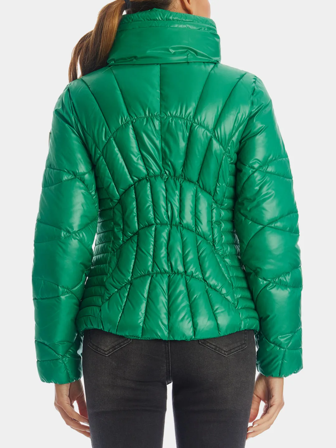 Puff Collar Quilted Puffer Jacket