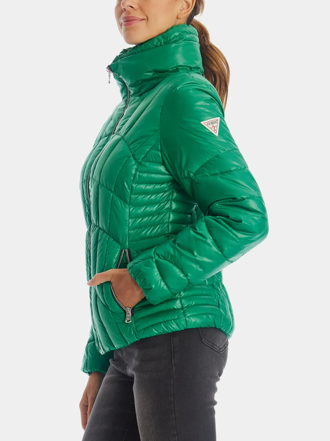 Puff Collar Quilted Puffer Jacket