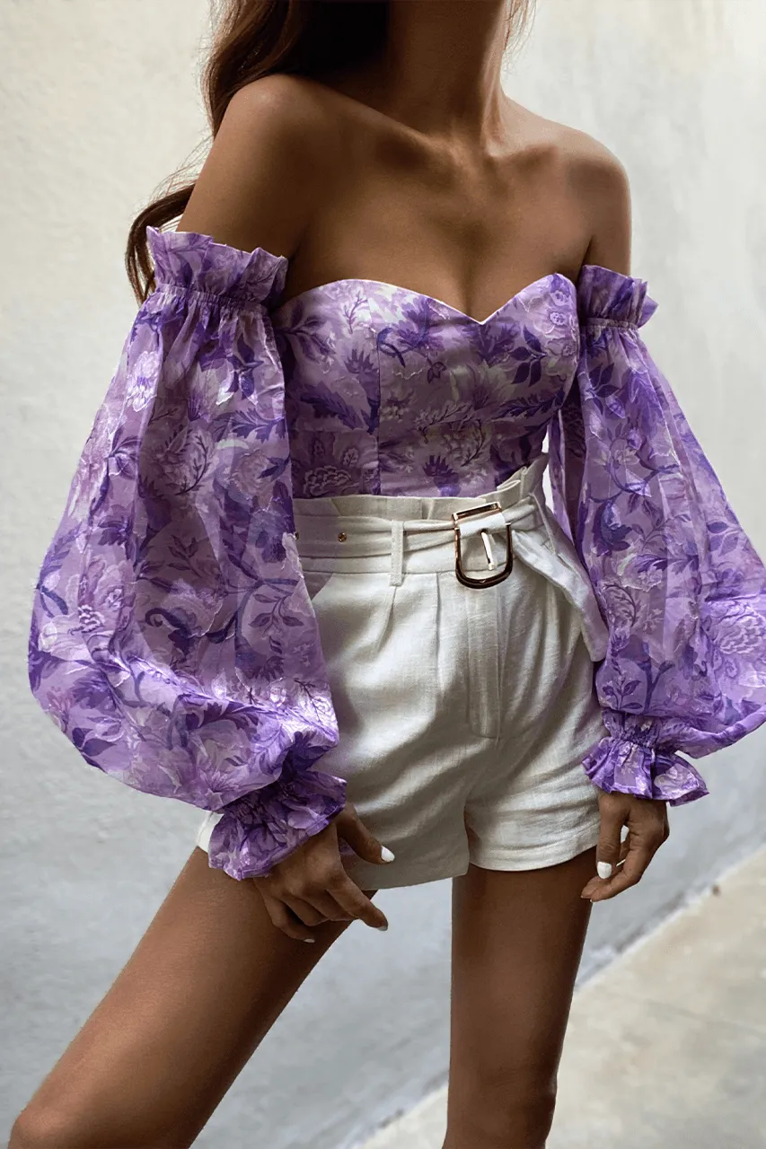 Holly Bodysuit - Lilac Floral