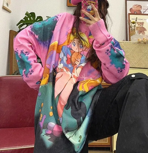 Fashion Sailormoon Oversize Sweater PN6415