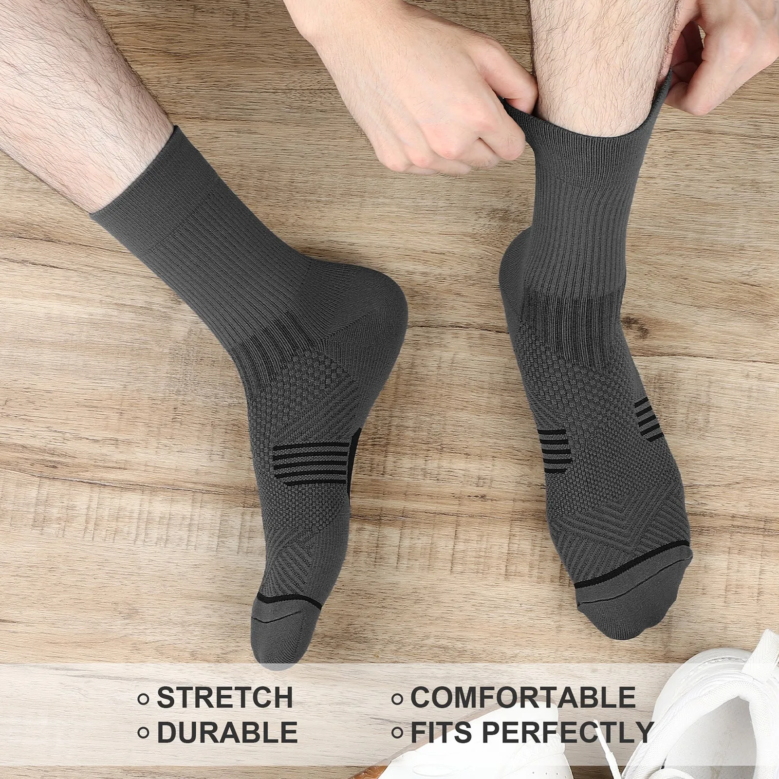 GECKOMAN x PAPLUS Compression Athletic Crew Socks