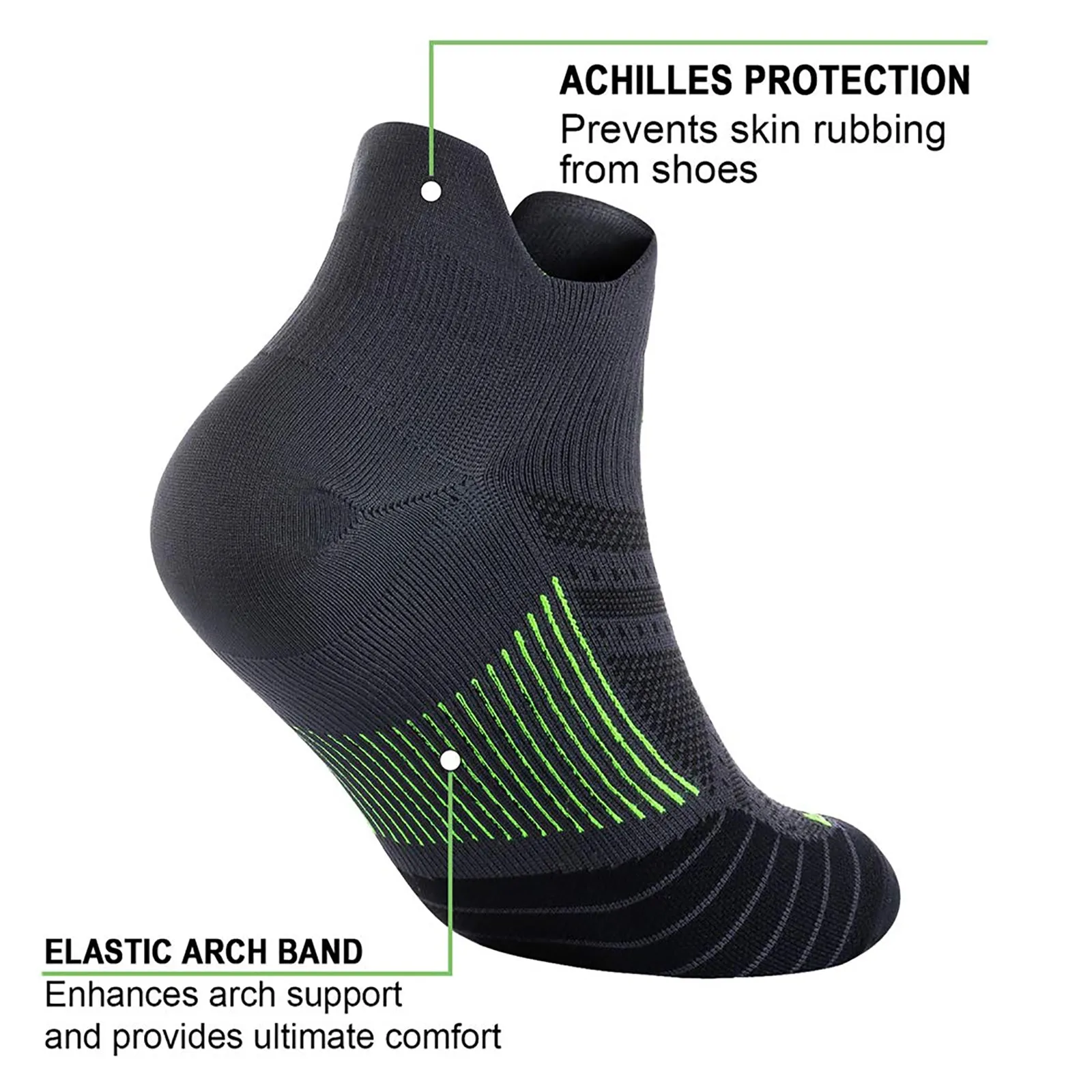 GECKOMAN x PAPLUS Ankle Compression Running Sock 2-Pairs