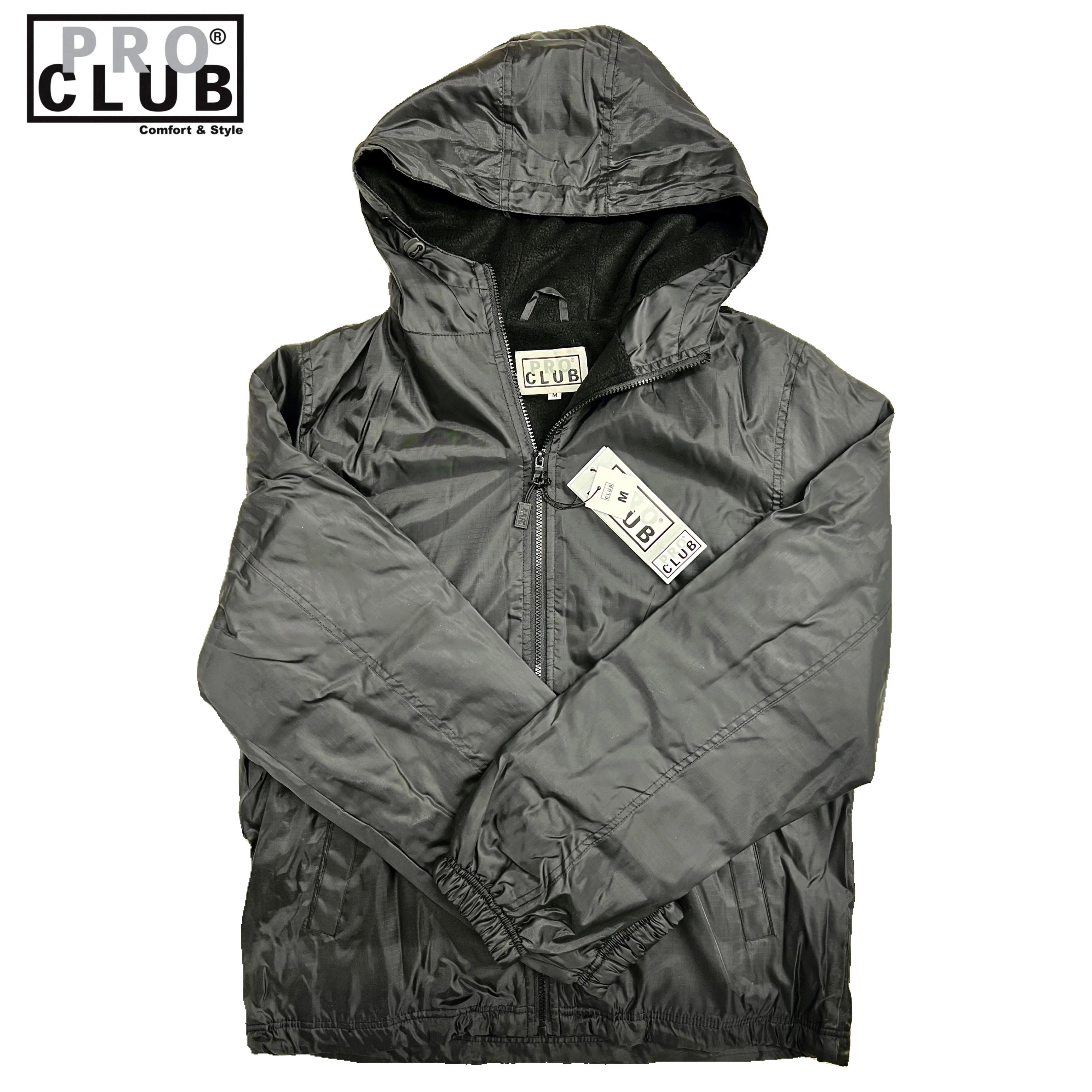 Pro Club Men's Fleece Lined Windbreaker Jacket