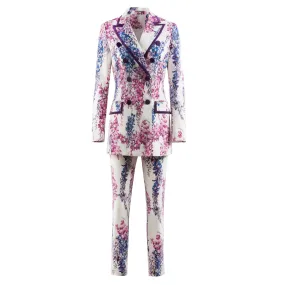 Floral Double-Breasted Pantsuit