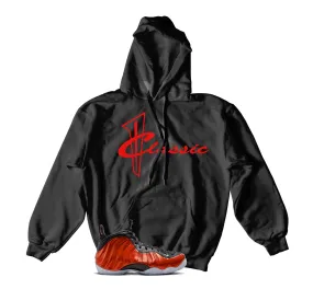 Foamposite Metallic Red Hoody - Classic - Black