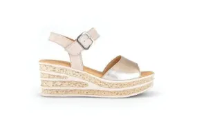 GABOR METALLIC WEDGE SANDAL 44.651.62