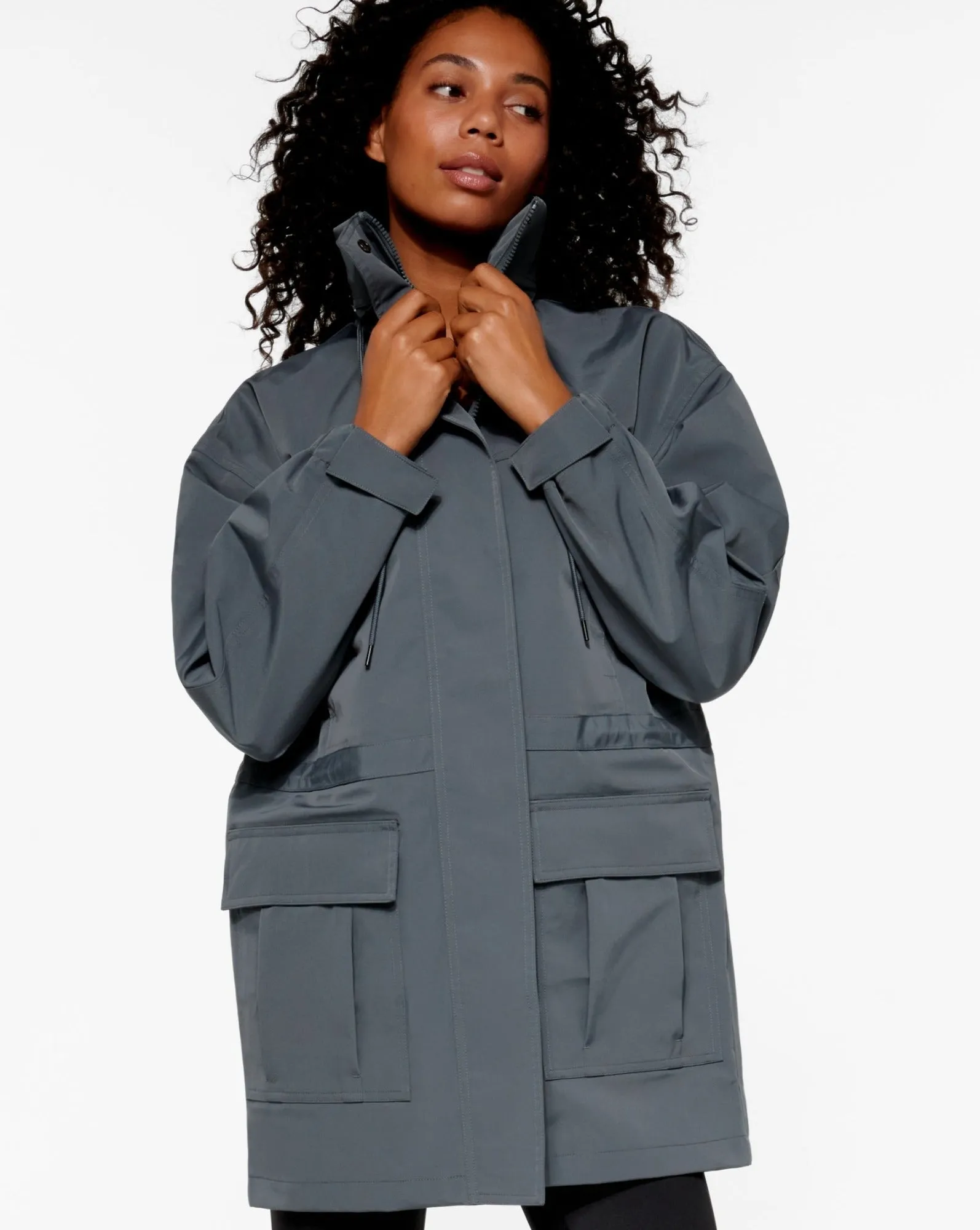 ORINDA WATERPROOF RAIN ANORAK STEEL