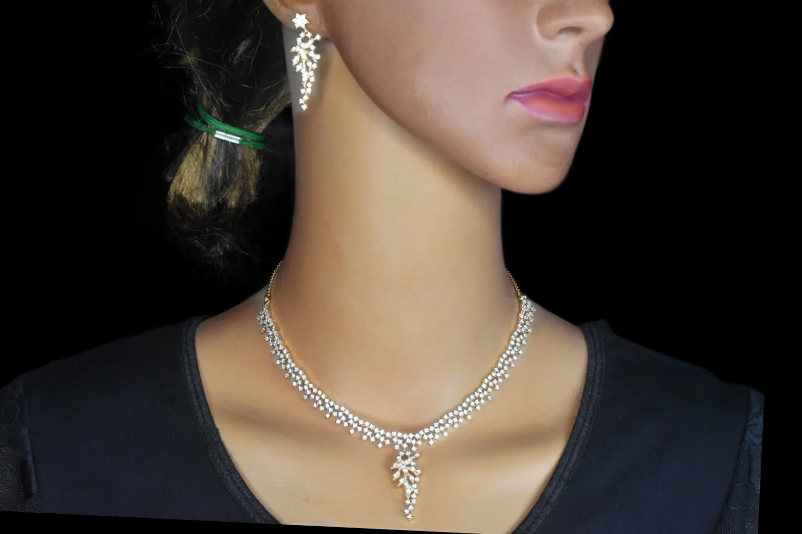 Stylish American Diamonds Necklace set By Asp Fashion Jewellery