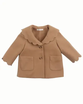 GINGERSNAPS Baby Scalloped Detail Double Breasted Wool Coat