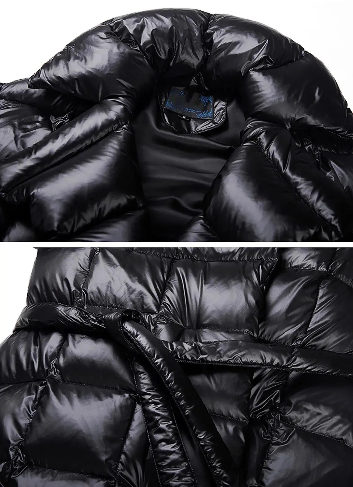 Bonnie Waterproof Black Belted Wrap Thicken Down Puffer Maxi Parka