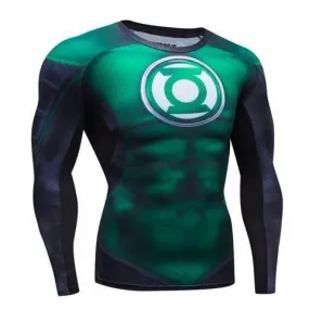 Green Lantern Premium Compression Long Sleeve Rash Guard