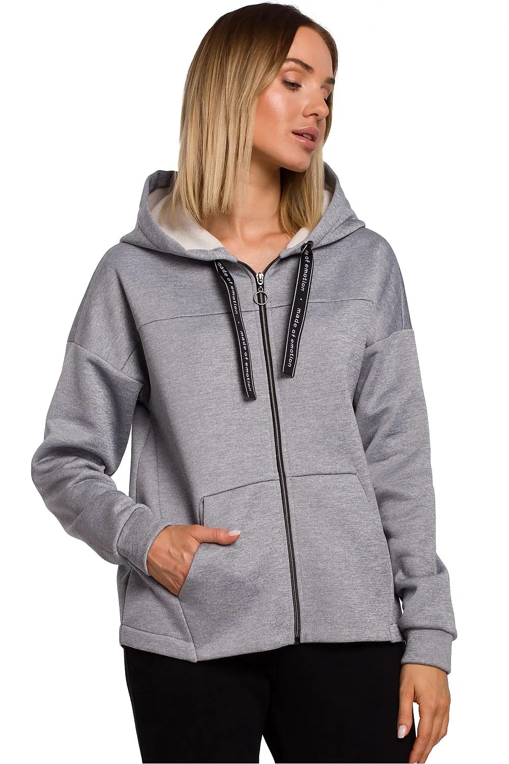 Grey Full Zip Hooded Sweatshirt