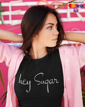 Hey Sugar - Digital Graphics Basic T-shirt black