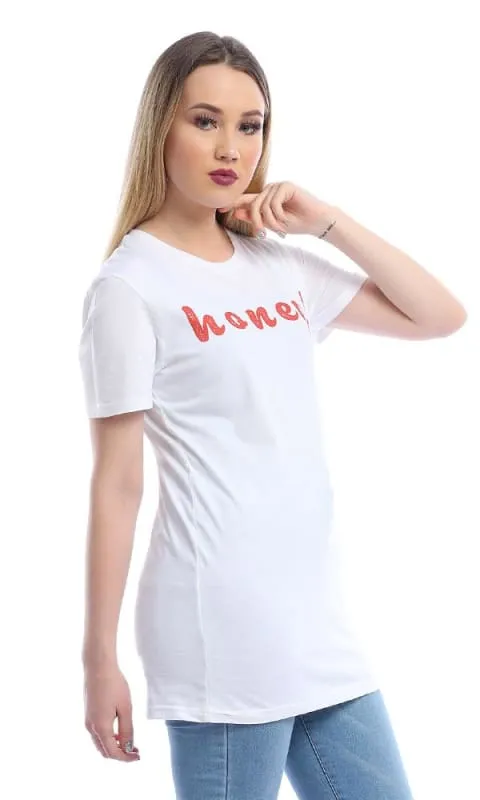 Honey Woman - Digital Graphics Basic T-shirt White