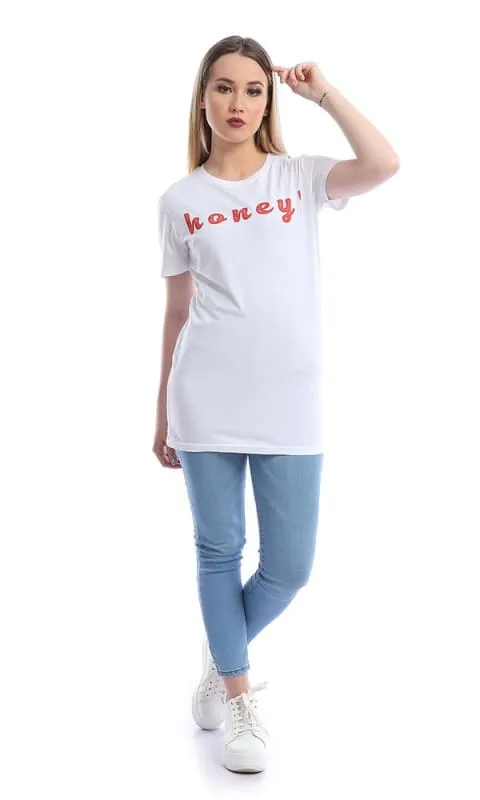 Honey Woman - Digital Graphics Basic T-shirt White