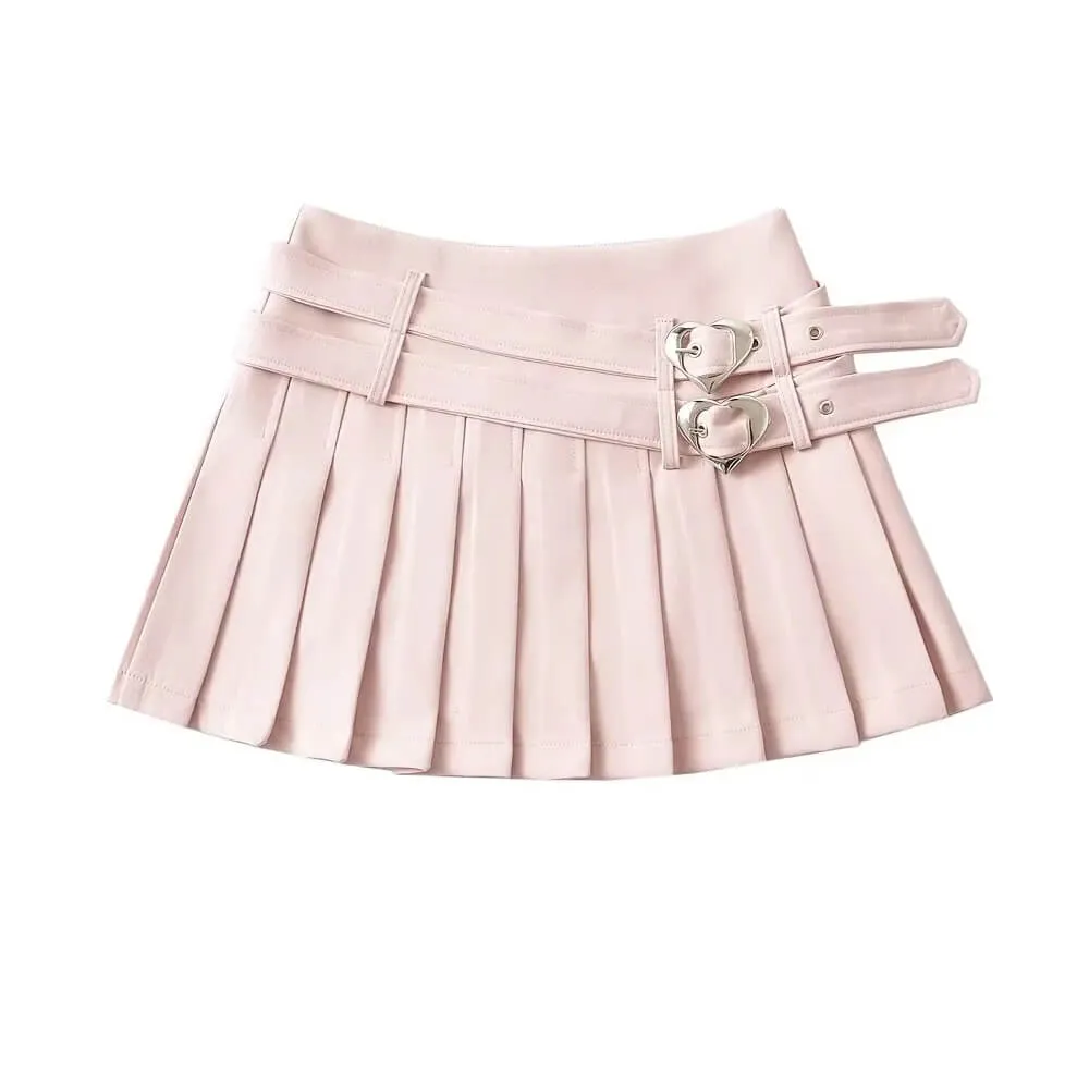 INS Sweet Spicy Love Belt Pleated Skirt BY9131