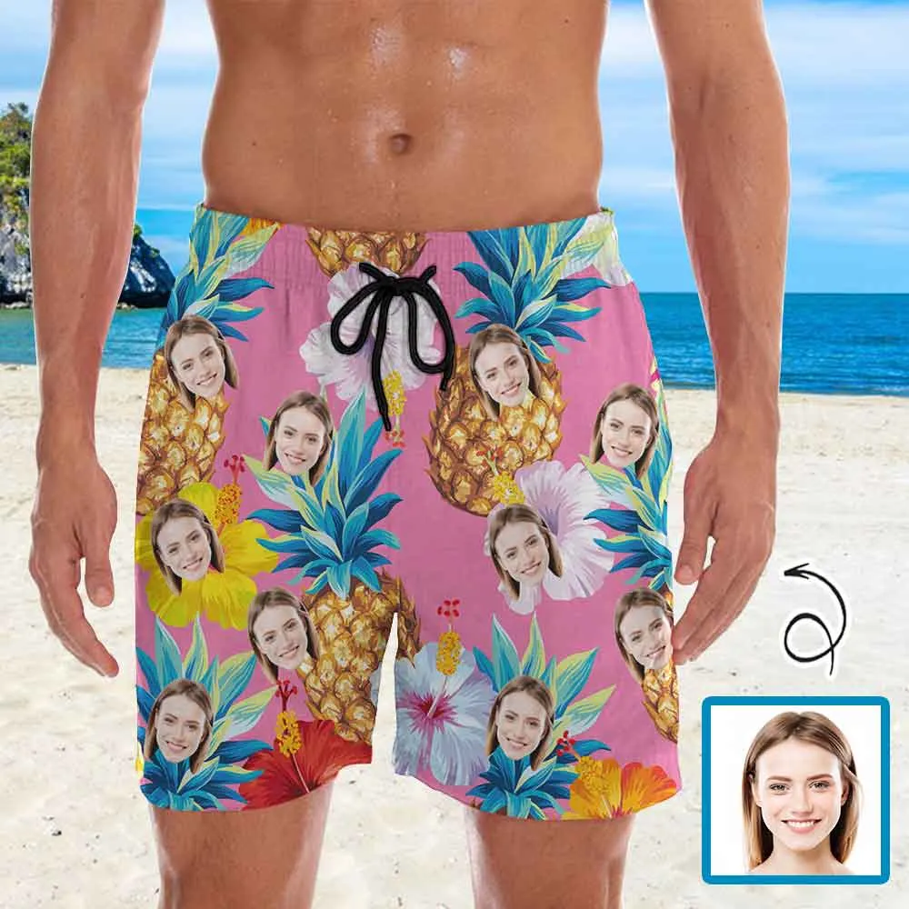 Personalized Swim Trunks Custom Face Men's Quick Dry Swim Shorts Beach Swimsuit Multiple Designs