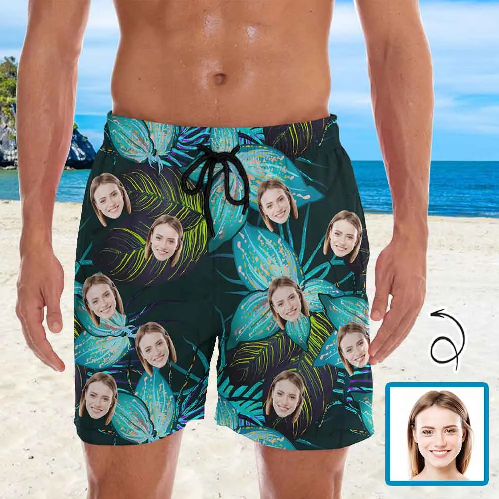 Personalized Swim Trunks Custom Face Men's Quick Dry Swim Shorts Beach Swimsuit Multiple Designs