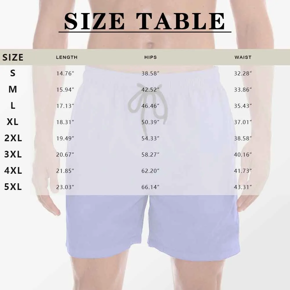 Personalized Swim Trunks Custom Face Men's Quick Dry Swim Shorts Beach Swimsuit Multiple Designs