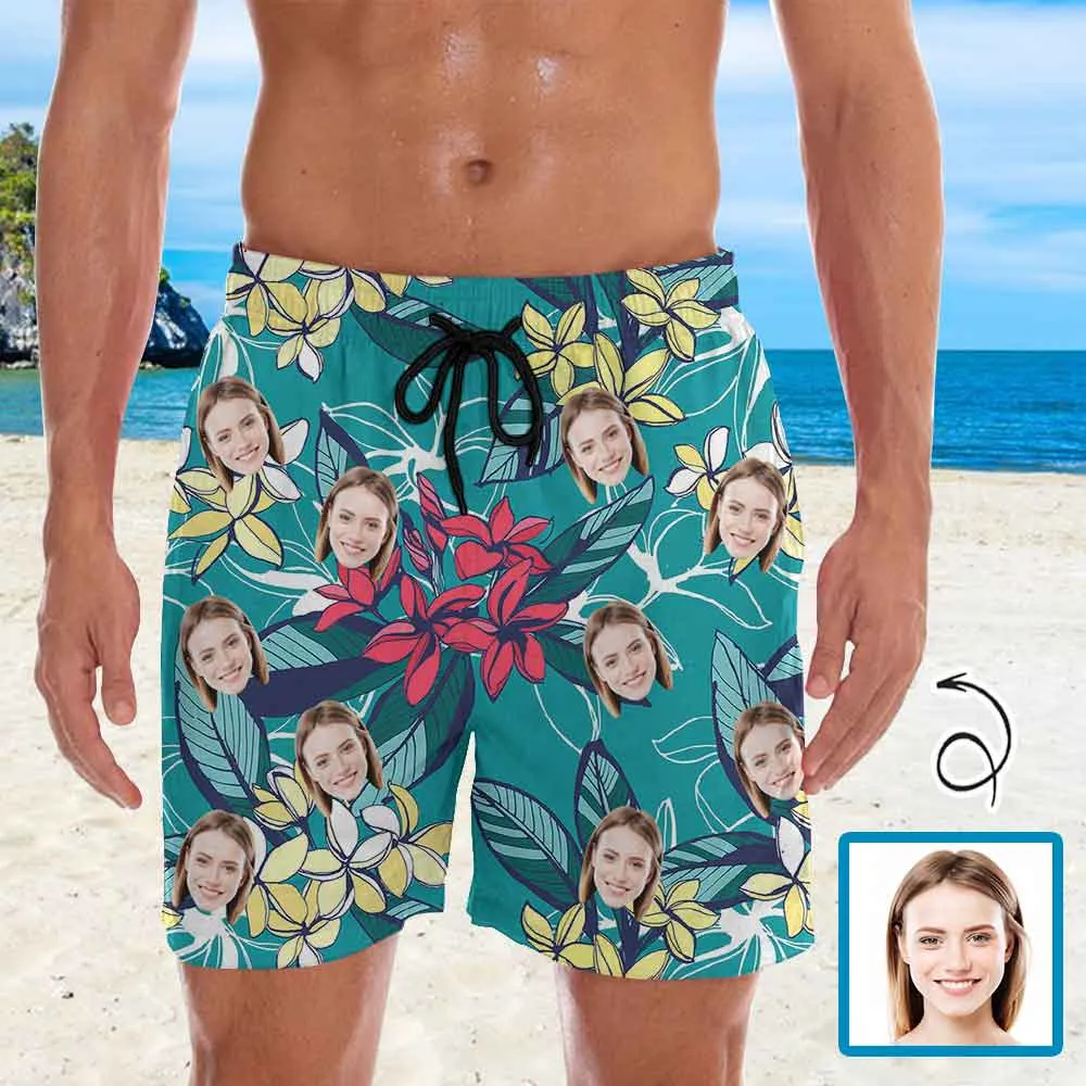 Personalized Swim Trunks Custom Face Men's Quick Dry Swim Shorts Beach Swimsuit Multiple Designs