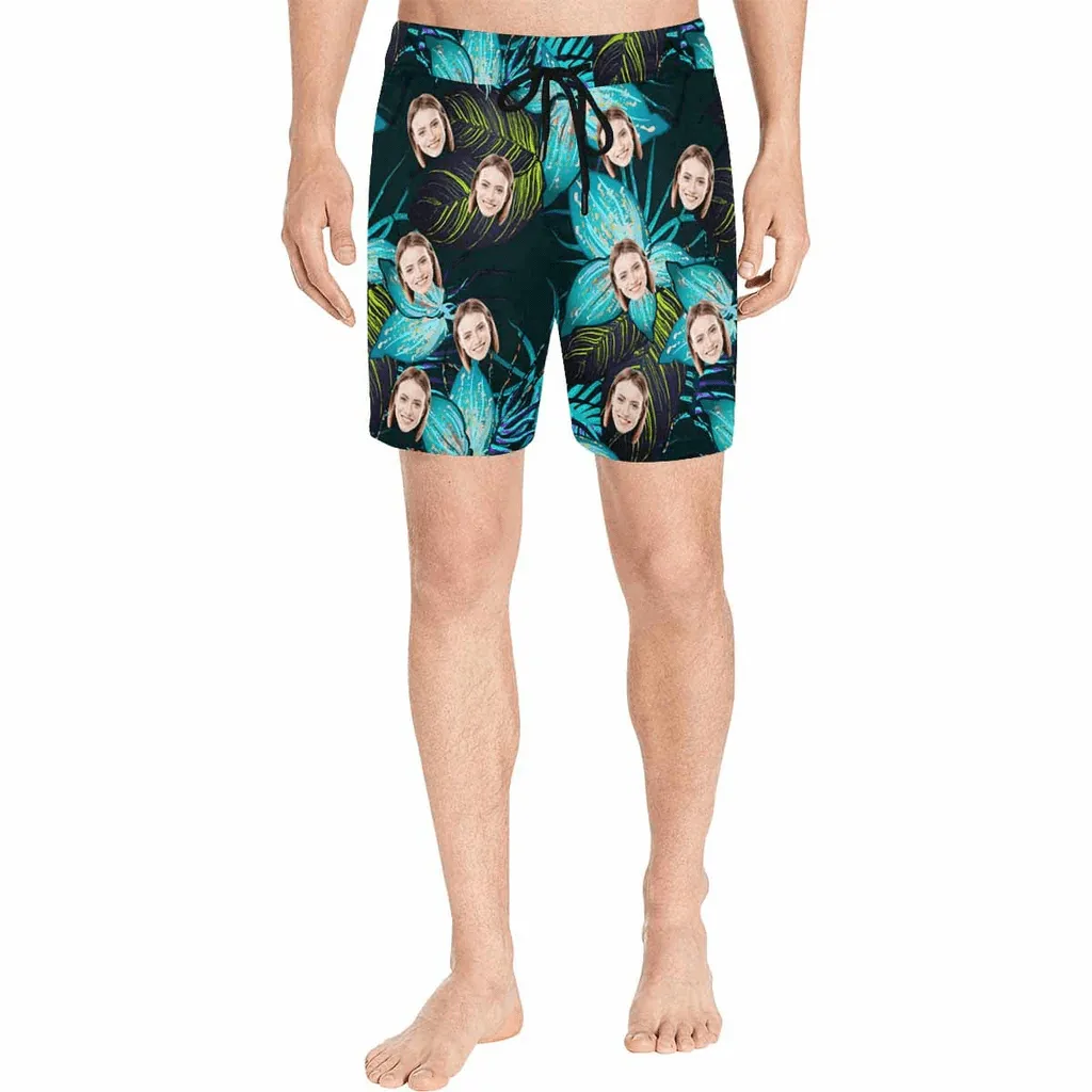 Personalized Swim Trunks Custom Face Men's Quick Dry Swim Shorts Beach Swimsuit Multiple Designs